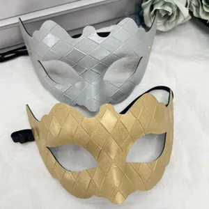 Mascara de Carnaval PVC Halloween Textura Rombo Disfraz Fiesta Cosplay Accesorio Pro
