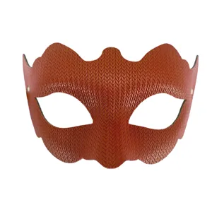 Mascara de carnaval roja de PVC estilo veneciano para fiesta y disfraz de mascarada.