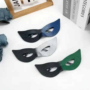 Maschera mezza faccia con paillettes sfumate per festa in maschera carnevale accessori di spettacolo.