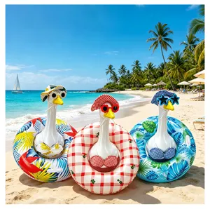 Inflatable porch goose bikini outfit and funny decorative costume set for outdoor yard decoration.