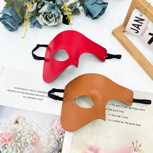 Máscara de mascarada de media cara de Halloween vintage Zorro antifaz para fiesta