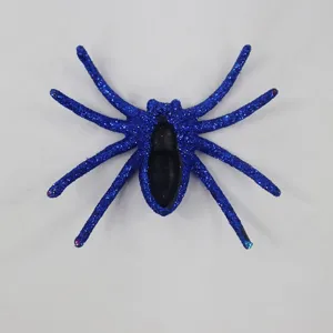 Blauwe glitter plastic spin Halloween decoratie eng feest rekwisiet spookhuis speelgoed