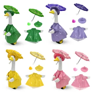 23-inch veranda gans regenjas set waterdichte decoratieve gazonstandbeeld outfit