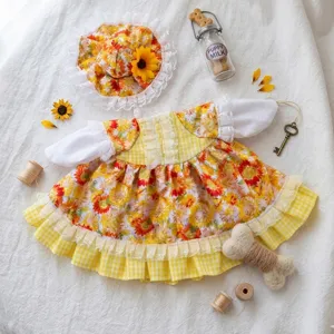 Set vestito e cappello Lolita girasole per bambola di peluche o oca molto grazioso