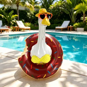 Zomer Bikini Donut Opblaasbare Zwemband Hoed Zonnebril Porch Gans Outfits Accessoires Set Grappig Gazon Tuin Zwembad Decoratie