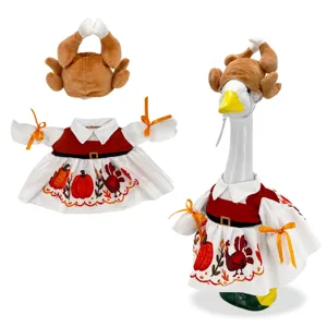 Traje de ganso de porche de Accion de Gracias 23 pulgadas sombrero pavo vestido calabaza