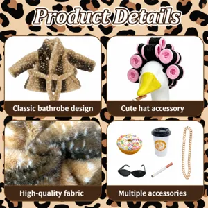 23 inch veranda gans badjas outfit set met grappige accessoires voor tuinstandbeelden