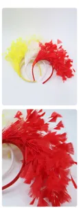 Colorful feather headband for Easter party festival hair accessories prom performance headwear