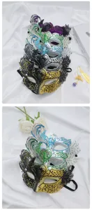 Retro half-face masquerade mask elegant swan party mask Halloween ball decorative eye mask