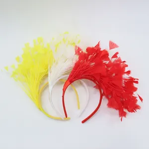 Colorful feather headband party hair hoop colorful carnival festive hair accessories