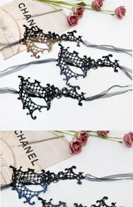 Lace half face mask sexy masquerade eye mask party carnival costume accessory for women.