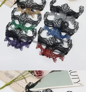 Halloween spitze halbgesicht maske maskerade party bunte gradienten fuchs gesicht augenmaske