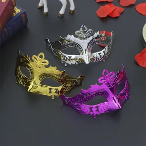 Maschera veneziana carnevale festa in costume Halloween set di maschere metalliche
