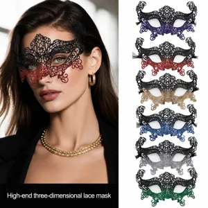 Halloween Fuchs Verlauf Spitze Halbgesichtsmaske Für Maskerade Party Cosplay Ball Damen Geheimnisvolles Kostüm Zubehör
