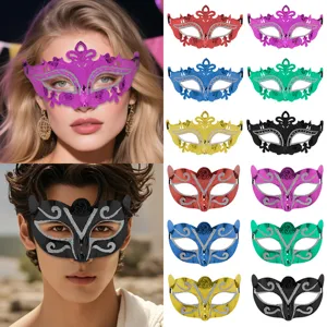 Venezianische Maskerade Halbgesichtsmaske Für Halloween Karneval Party Unisex Galvanisierte Glitzer Schmetterling Feenmaske Kostüm Zubehör