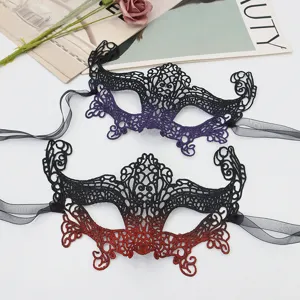 Halloween Farbverlauf Spitze Halbgesicht Fuchs Maske Maskerade Party Kostüm Zubehör
