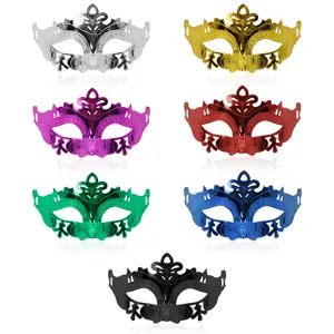 Venetiaanse gegalvaniseerde halfgelaat maskerade masker set, Halloween feest kostuum rekwisieten.