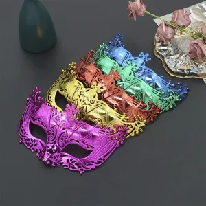 Halloween galvanisierte mehrfarbige Halbgesicht Maske Party Bar sexy Maskerade Maske