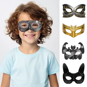 Kinder carnaval halfmasker set, steampunk DIY papieren feestmaskers voor verkleedpartij rekwisieten.