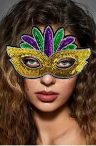 Mardi Gras feest pailletten masker kleurrijke carnaval festival oogmasker kostuum rekwisiet