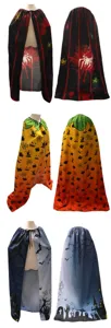Halloween cosplay cape vampire witch digital printed cloak horror party costume prop