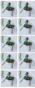 Máscara de carnaval pluma lentejuelas borlas princesa máscara mujeres fiesta accesorios