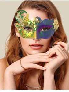 Carnaval Venetiaans Masker Masquerade Half Gezicht Glitter Feest Kostuum Accessoires Vrouw