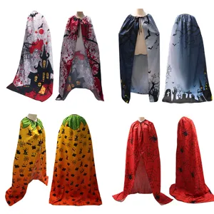 Halloween digital print cloak vampire witch cape cosplay costume party dress up props