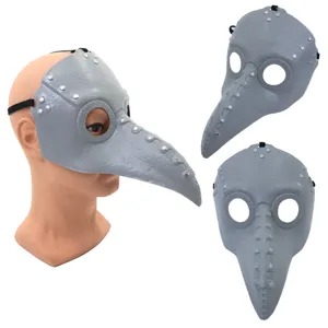 Halloween Plague Doctor Mask Crow Beak Steampunk Costume Cosplay Plastic Horror Headgear