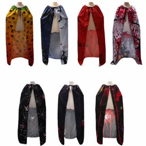 Halloween cosplay vampire cloak digital print wizard devil cape scary holiday party costume