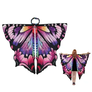 Halloween Starry Butterfly Cape Costume Shawl for Cosplay and Stage Performance Shows