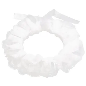 Vintage Weißes Doppellagiges Rüschen Spitzen Fake Halsband Party Cosplay Kostüm Zubehör