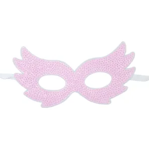 Pink sequin masquerade mask wing shape half face party costume dress up accessory prop