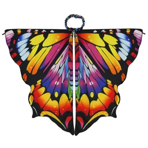 Colorful butterfly wings shawl costume cape for Halloween festival party wear and stage performance show