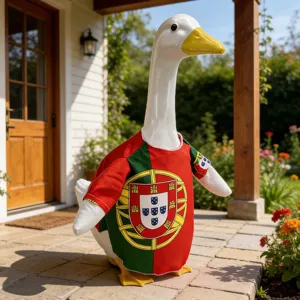Polyester Weltflagge Thema Gans Kostüm Outdoor Rasen Veranda Gans Kleidung Sport Trikot Outfit Für Fußball Weltmeisterschaft Event Dekoration Zubehör