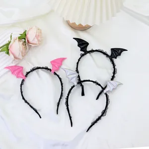 Gothic bat wing headband set for Halloween party costume decorative hair accessories