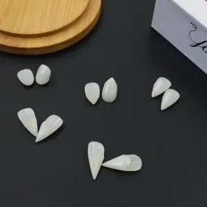 Halloween vampire fangs plastic teeth scary party costume roleplay props denture set.