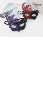Exquisite Halloween lace half face mask masquerade ball party costume elegant eye props.