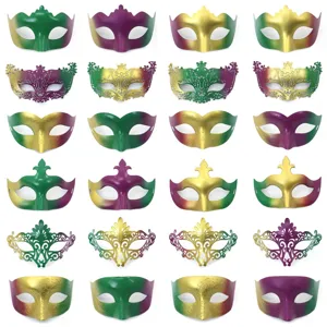 Retro Drei-Farben-Verlauf Halbe Gesichtsmaske Karneval Kunststoff Maskerade Party Requisiten Für Bühnenaufführung Maske