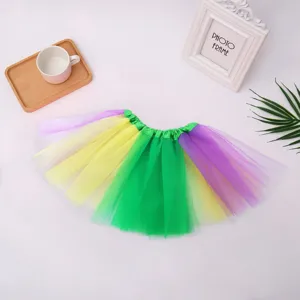 Multicolour tulle tutu rok voor feest dans podium performance kostuum verkleedpartij