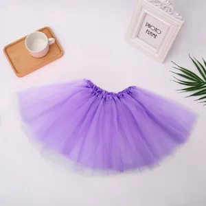 Paarse tule tutu rok, donsje petticoat voor dansfeest, stage optreden en verkleedpartij.