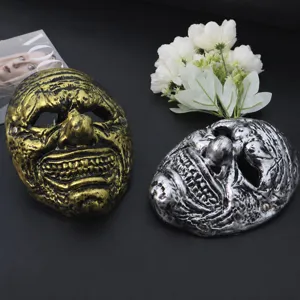 Halloween scary clown mask horror masquerade party props thick resin creepy face decor