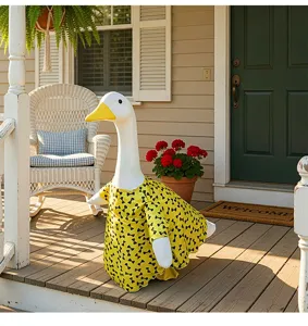 Rural style pet duck clothes summer breathable goose costume cute bowties apparel detail view