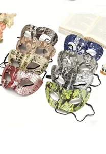 Halloween Maskerade Halbgesicht Maske Schlangenmuster Party Kostüm Augenmaske Accessoires