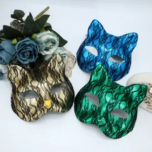 Schattige katten kant masker sexy PVC masquerade maskers karnaval feest rekwisieten 3stuks