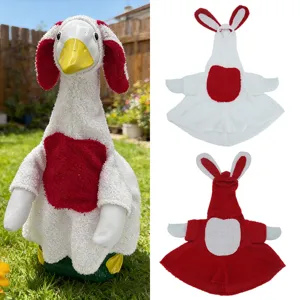 Costume de l'Oie de Porche de Pâques Tenue de Lapin Drôle pour Statues de Jardin Décorations de Cour en Polyester