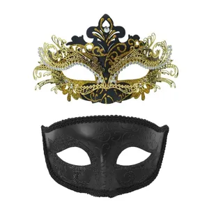 Elegantes Maskenball Masken Paare Set Retro Metall Hohl Schmetterling Maske Luxus Strass Augenmaske Fur Halloween Karneval Party Auffuhrung