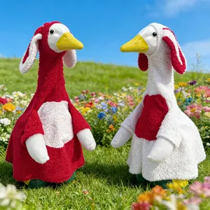 Ensemble de costume d'oie de Pâques tenues de lapin drôles décoration de jardin extérieur