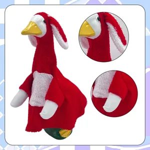 Costume de Pâques drôle pour oie tenue de lapin rouge décoration de statue de porche festif