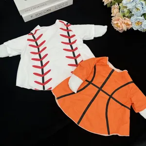 Ensemble de costume d'oie drôle, maillot de sport pour animal de compagnie baseball et basket.